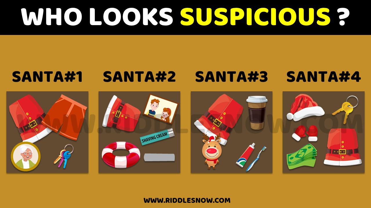 WHO LOOKS SUSPICIOUS RIDDLESNOW.COM Christmas Riddles For kids And Adults