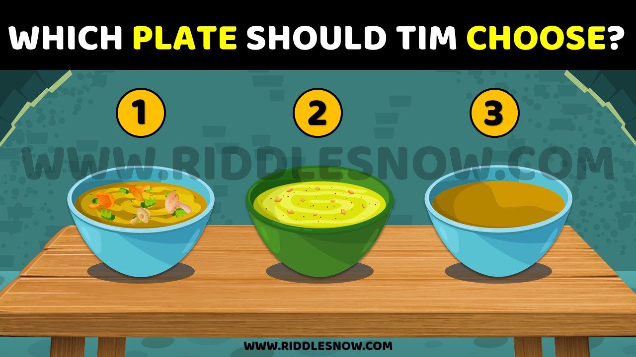 Which plate should Tim choose riddlesnow.com