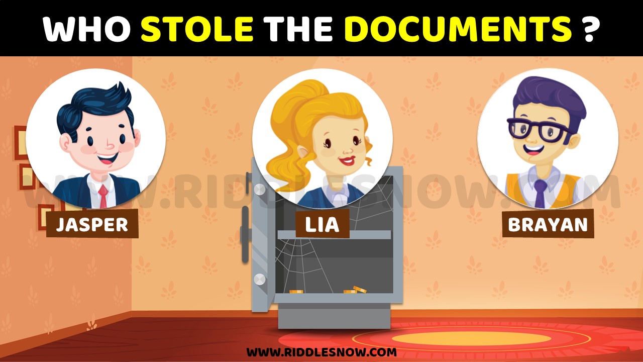 Who stole the Documents riddlenow.com