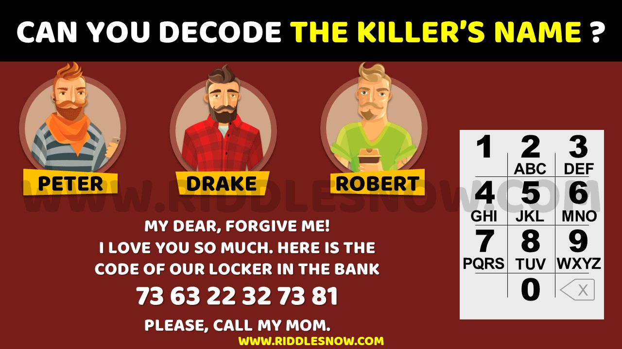 decode the killers name riddlesnow.com