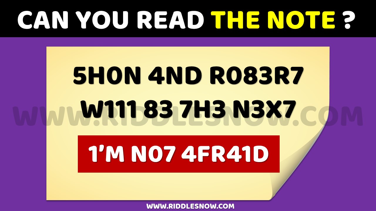 CAN YOU READ THE NOTICE RIDDLES WITH ANSWERS HARD riddlesnow.com