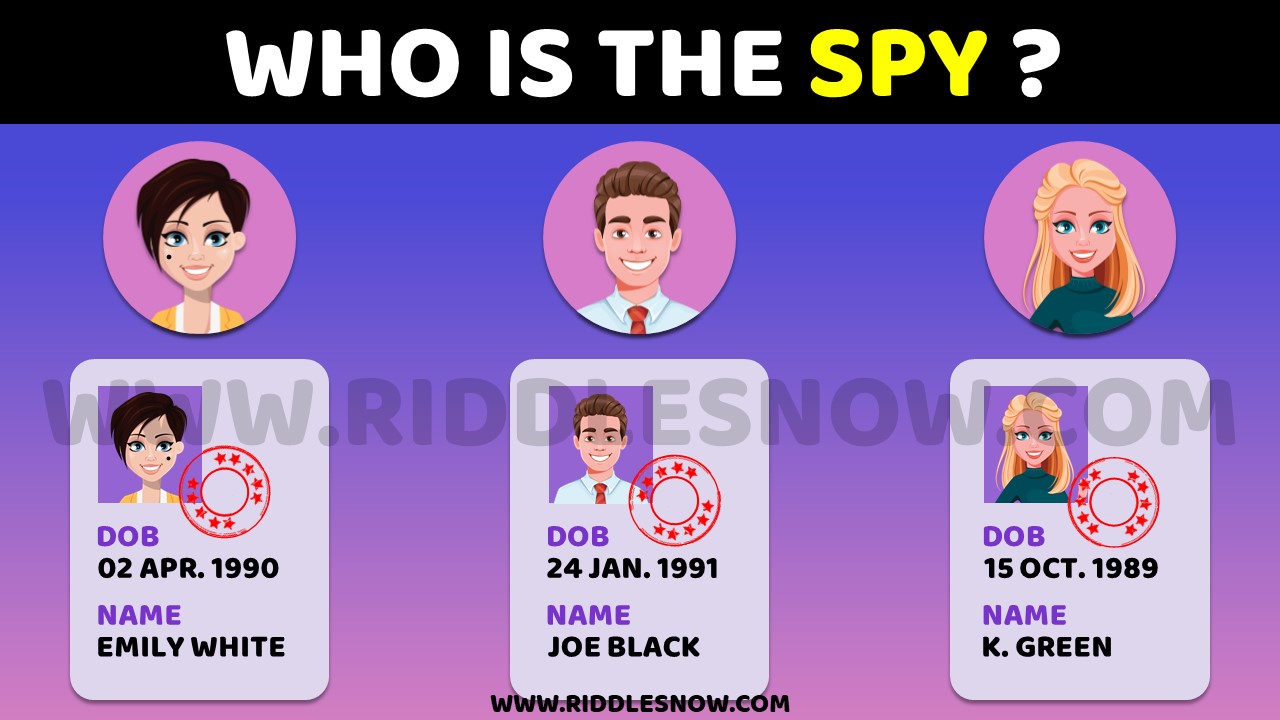 WHO IS THE SPY RIDDLESNOW.COM RIDDLES FOR FRIENDS