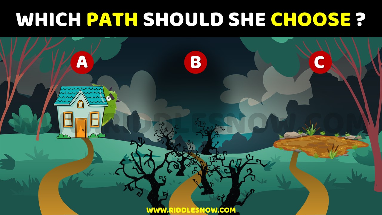 which path should she choose riddlesnow.com Riddles For Friends 2