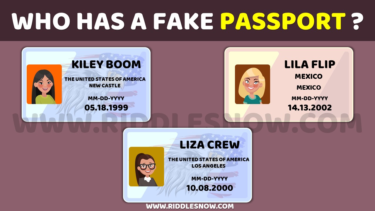 Who has a fake passport