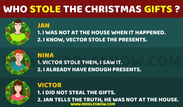 WHO STOLE THE CHRISTMAS GIFTS RIDDLESNOW.COM Christmas Riddles For kids And Adults