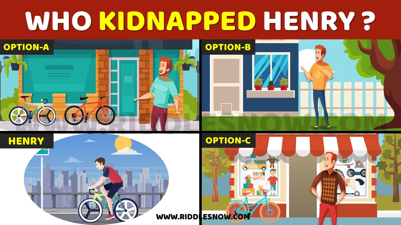 WHO KIDNAPPED HENRY www.riddlesnow.com Tricky Riddles With Answers For Kids And Adults
