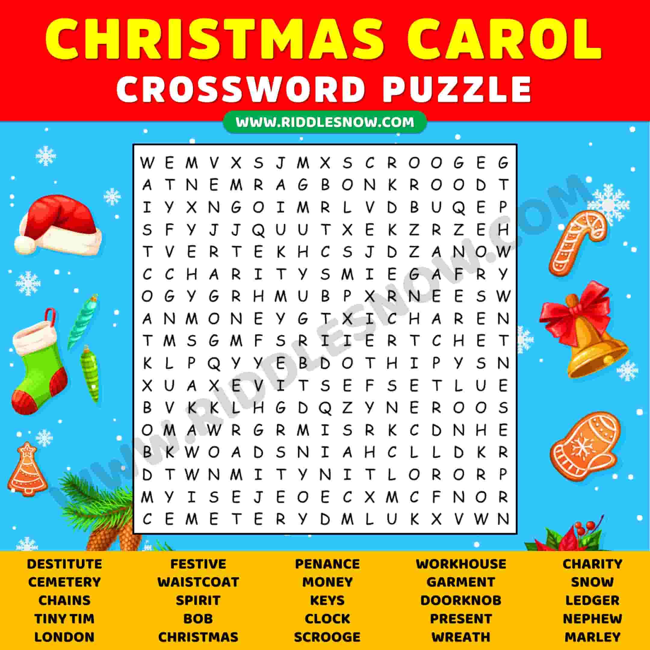 christmas carol crossword clue
